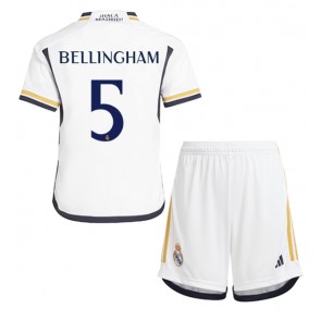 Real Madrid Jude Bellingham #5 Koszulka Podstawowych Dziecięca 2023-24 Krótki Rękaw (+ Krótkie spodenki)